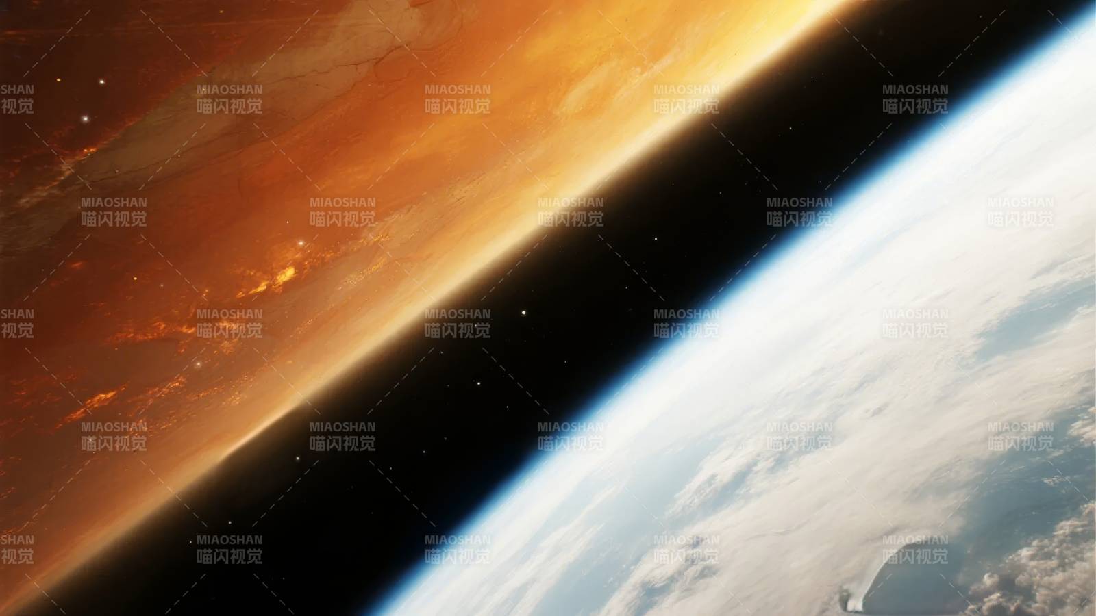 星球边缘的壮丽景象图片