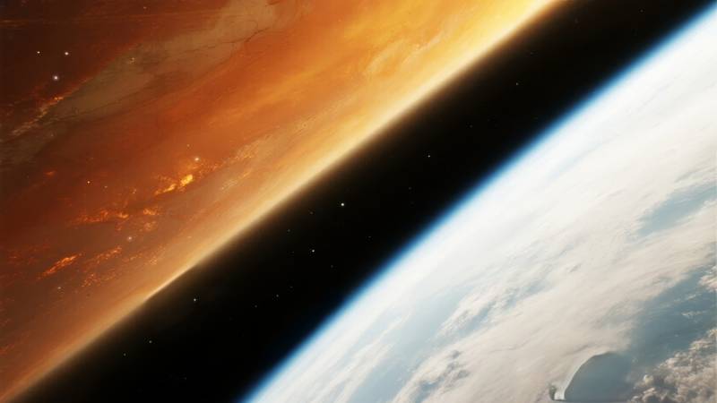 星球边缘的壮丽景象图片