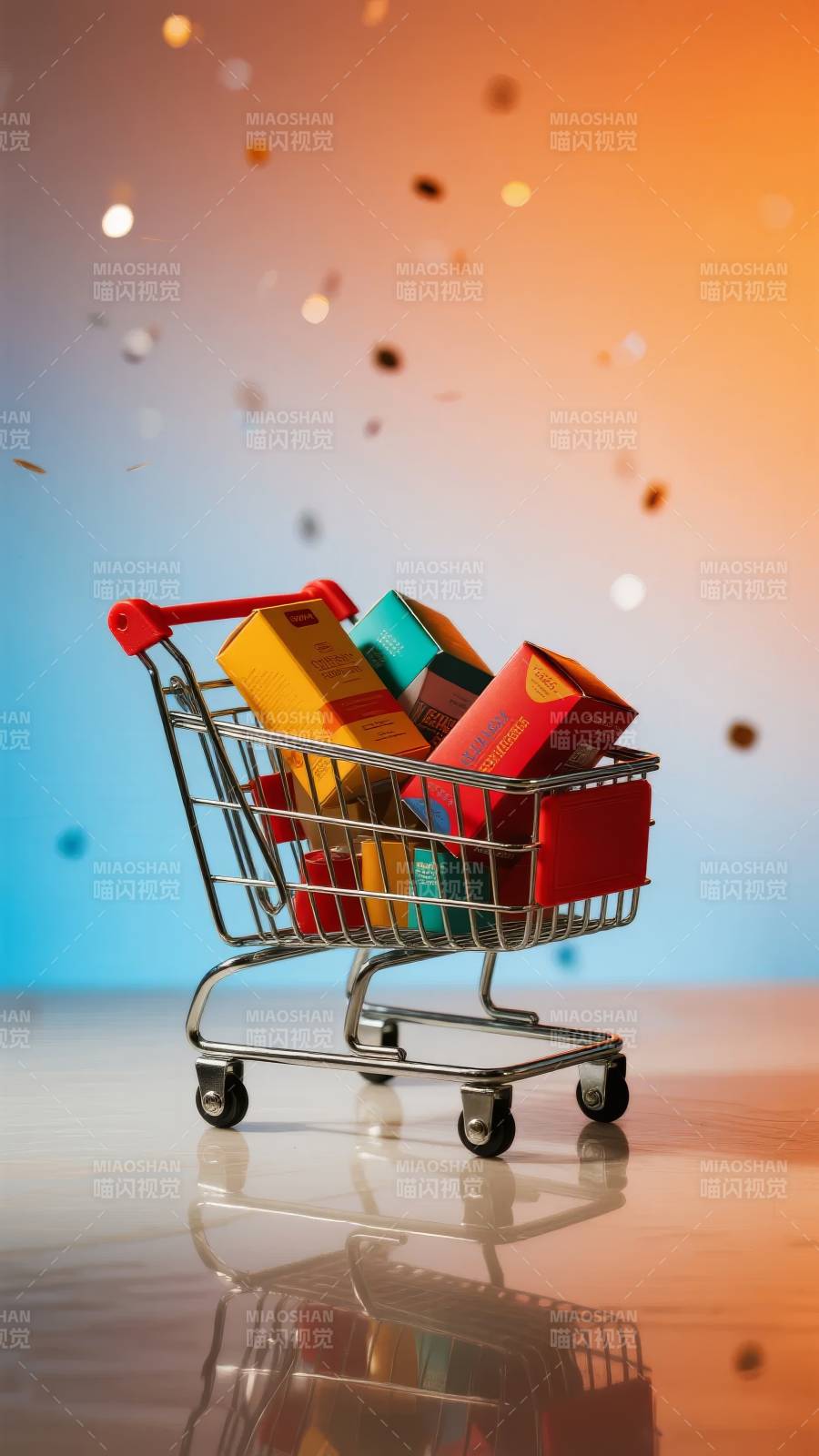 购物车满载彩盒图片