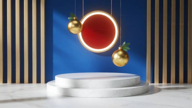 节日装饰舞台图片