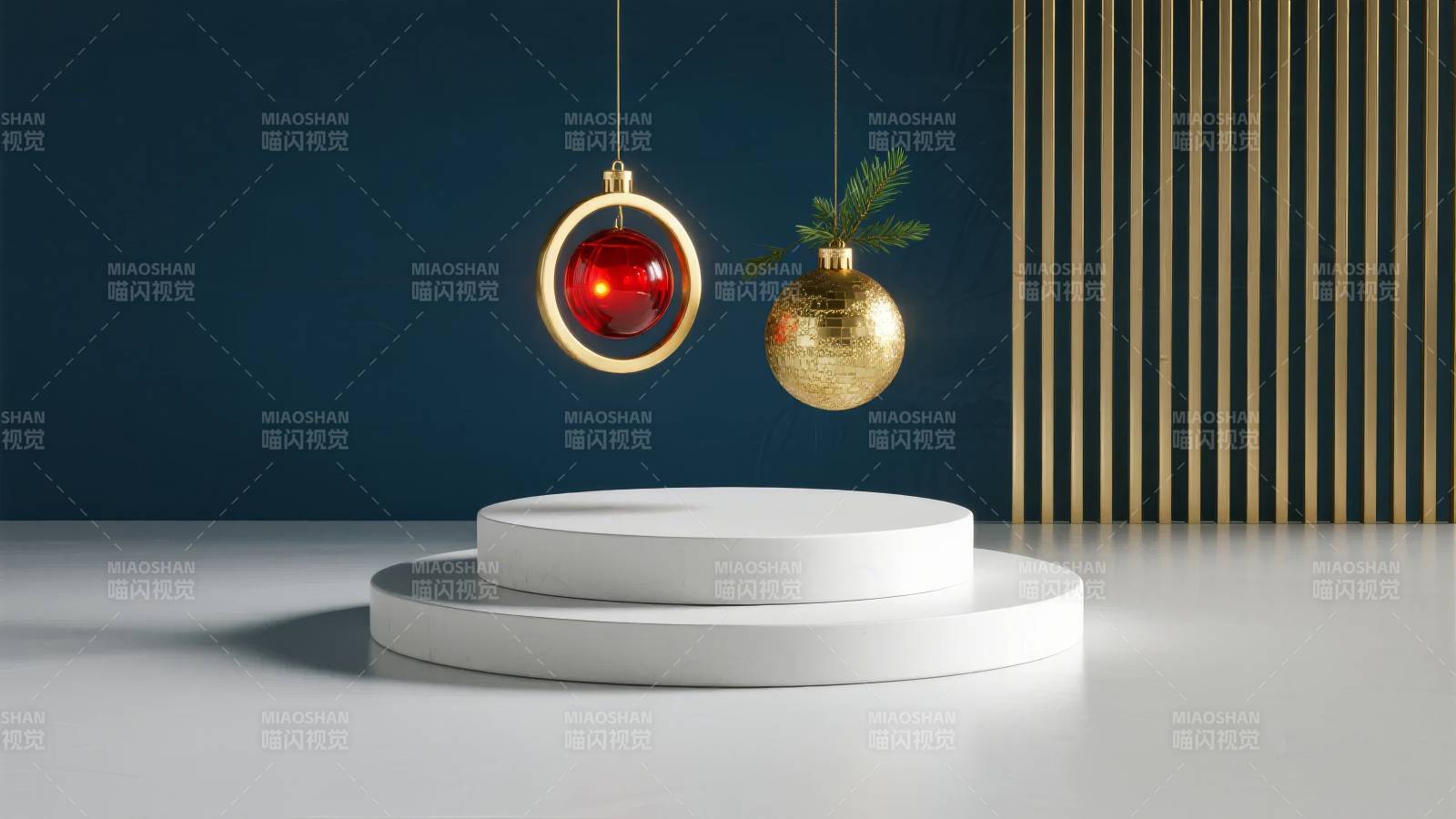 圣诞装饰展示台图片