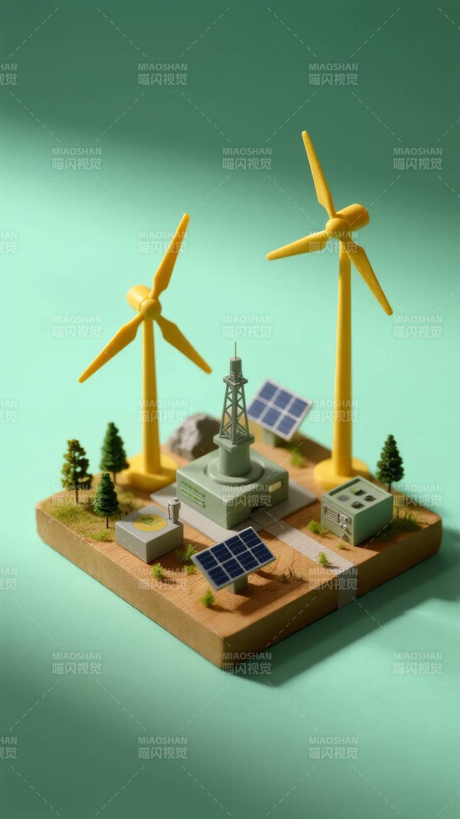 绿色能源模型图片