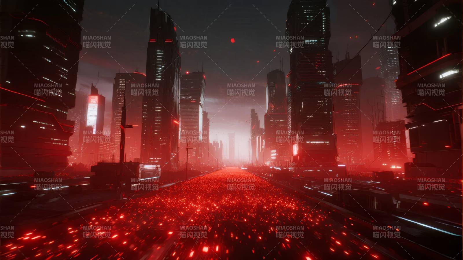 霓虹都市夜景图片