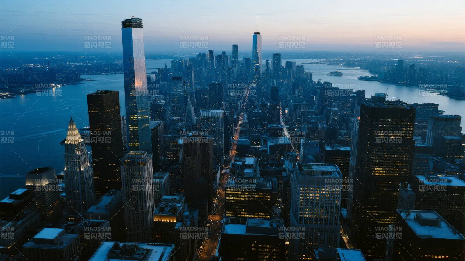 纽约夜景璀璨图片