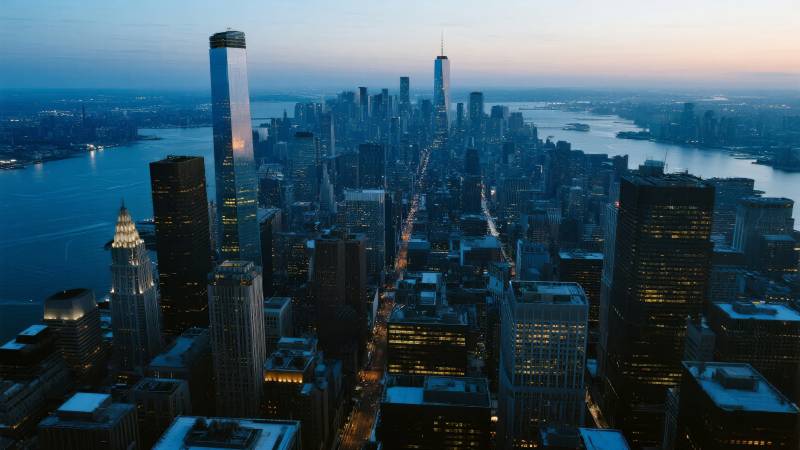 纽约夜景璀璨图片