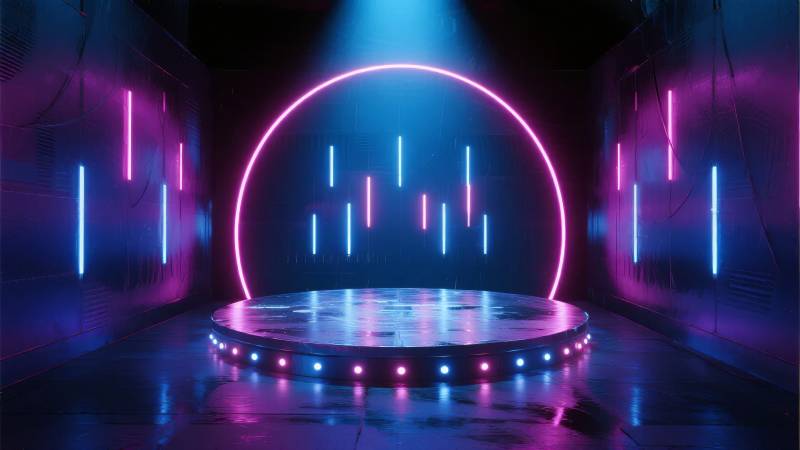 霓虹舞台光影图片