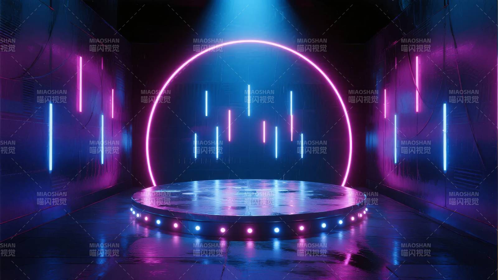 霓虹舞台光影图片