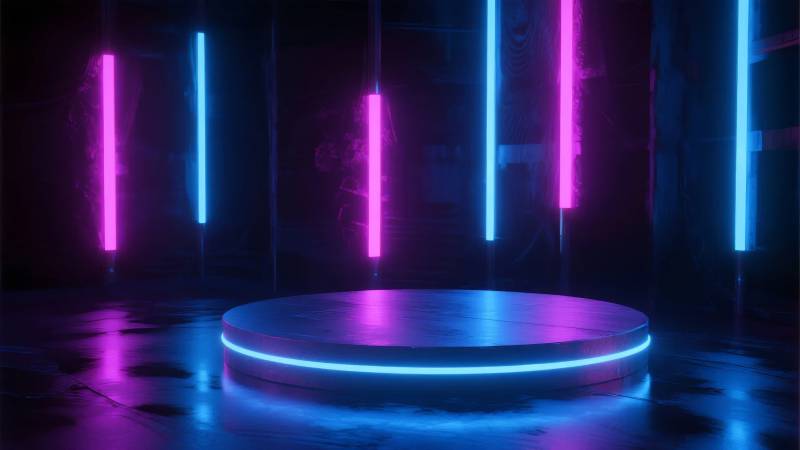 霓虹舞台光影图片