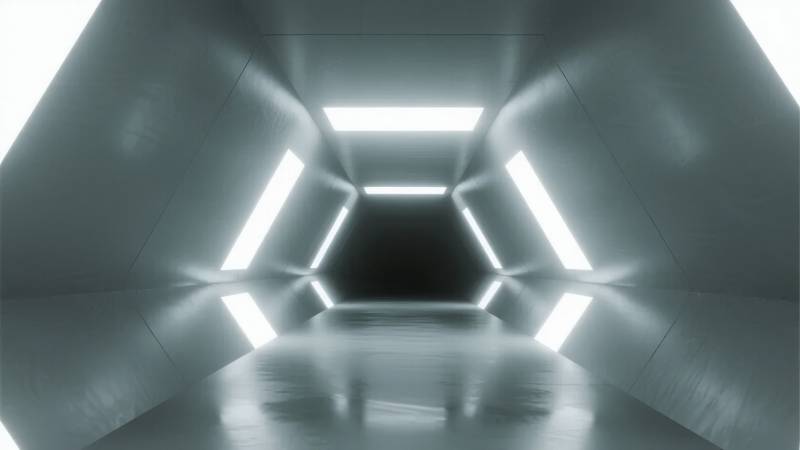 未来隧道光影图片