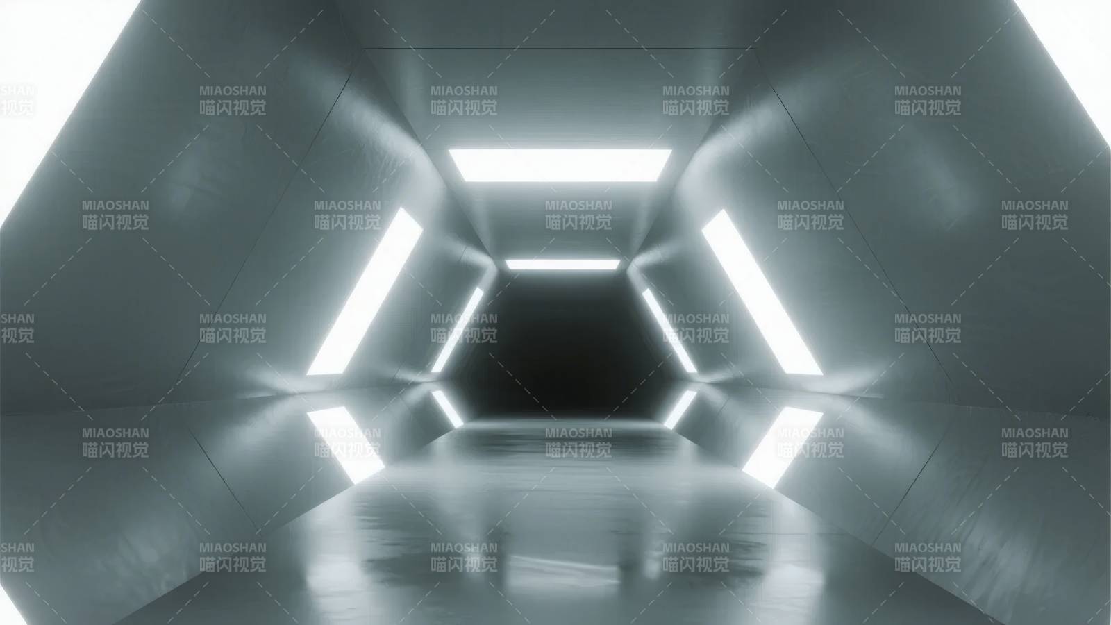 未来隧道光影图片