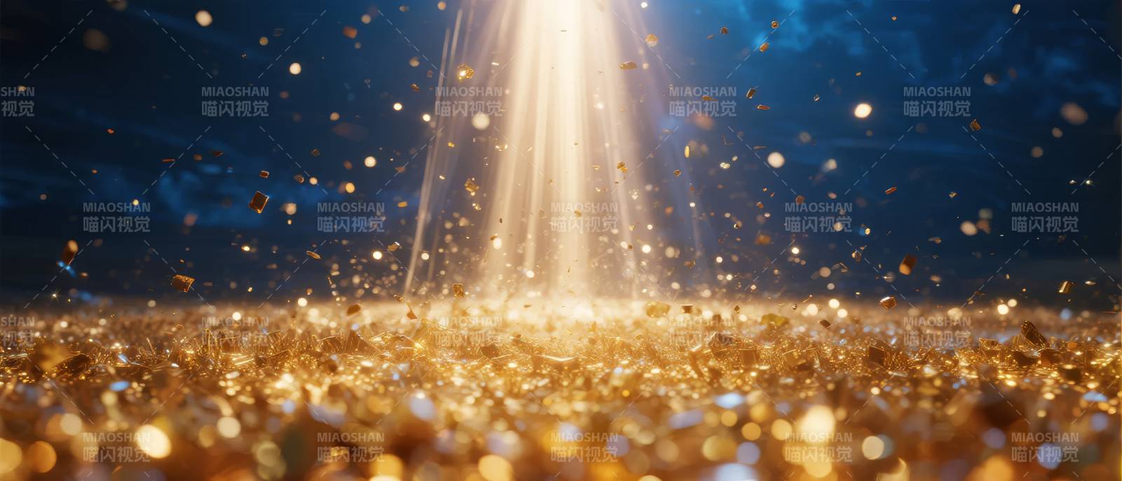 金色光芒洒落大地图片