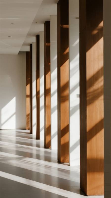 光影交错的走廊图片