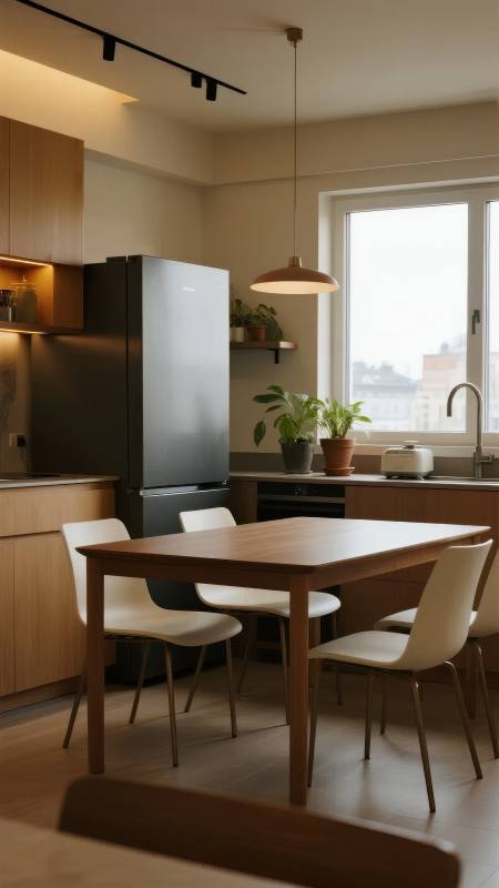 现代简约厨房餐桌图片