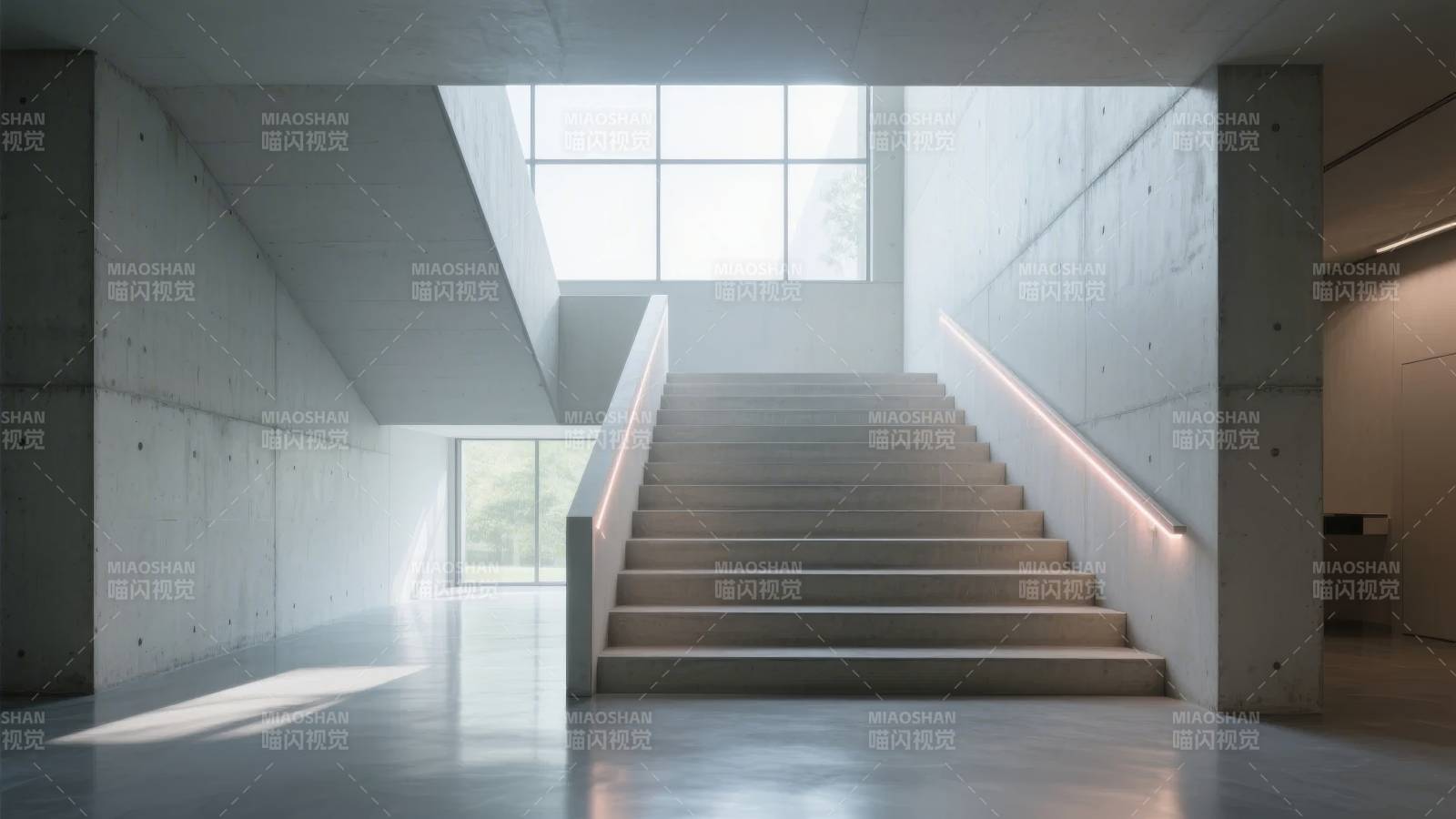 现代建筑楼梯间图片