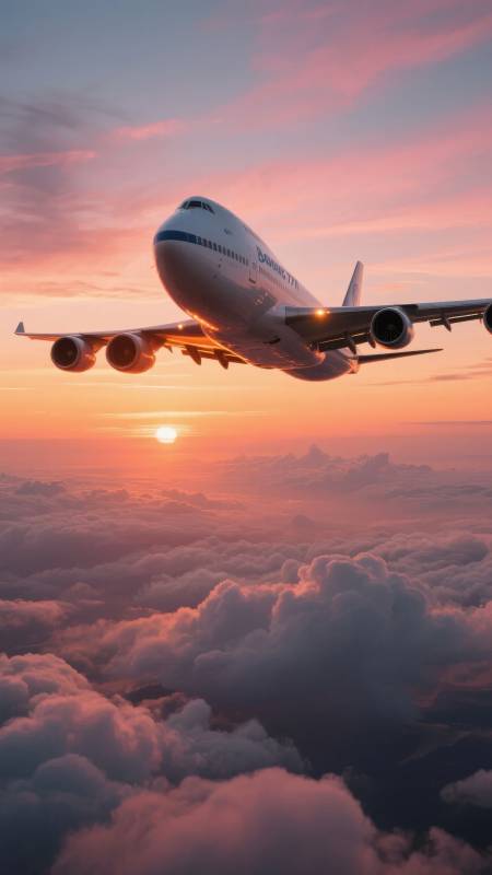 日落云海飞航图片