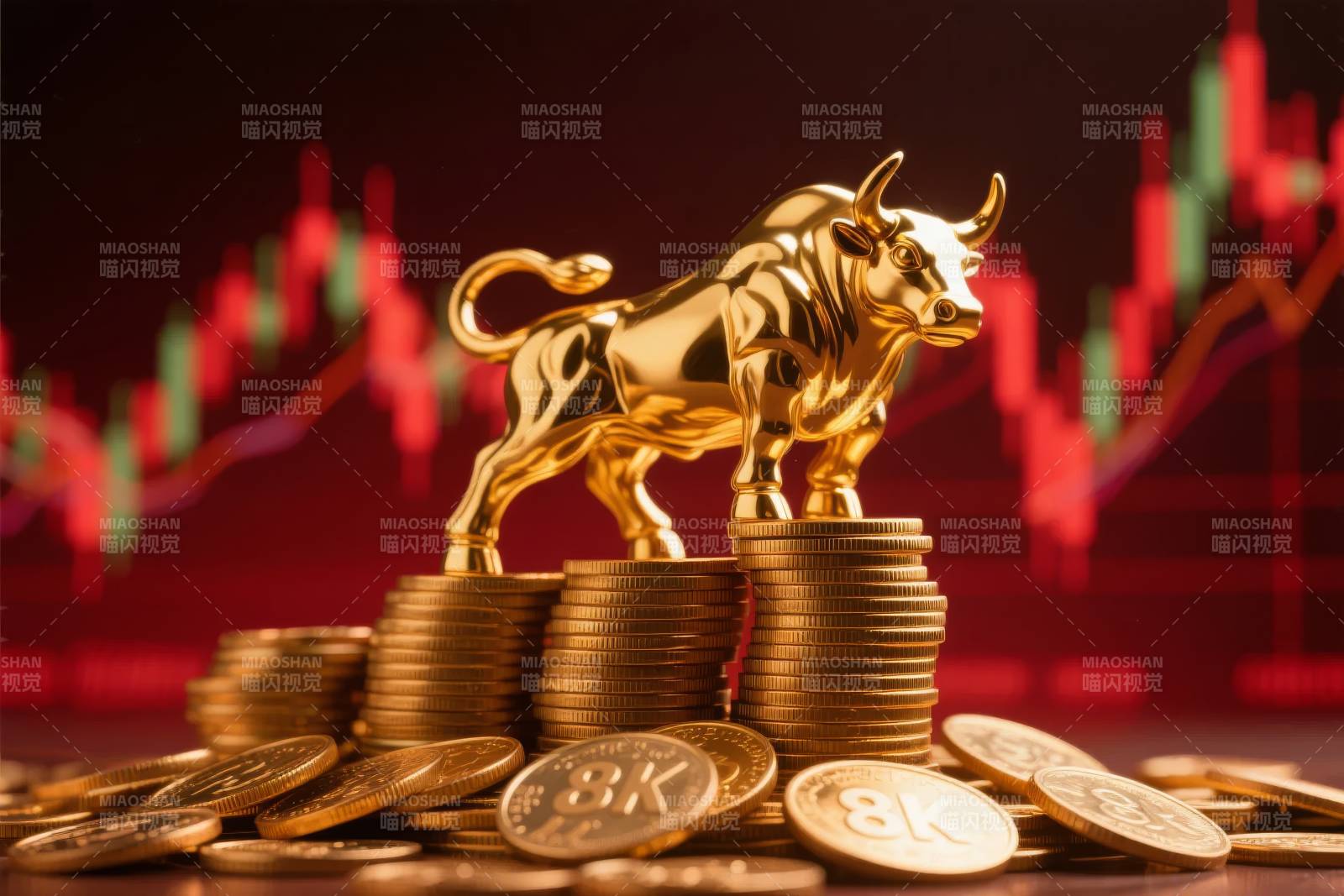 牛市黄金堆叠图片