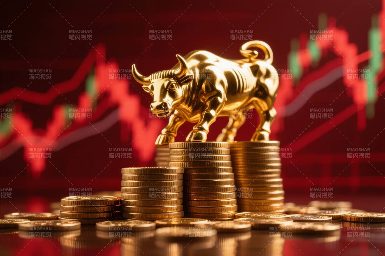 牛市黄金堆叠图片