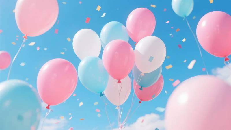 气球飘舞 欢庆时刻图片