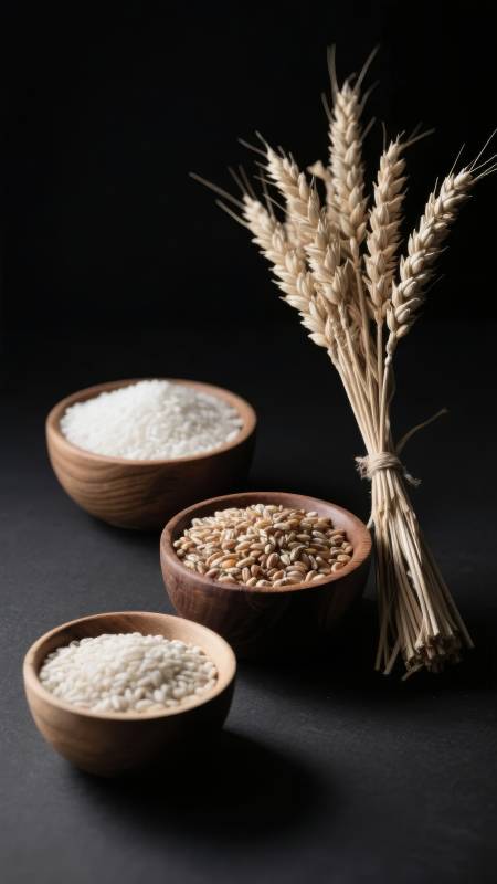 谷物与麦穗静物图片