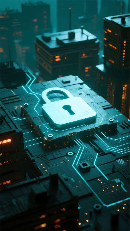 数字锁城夜景图片