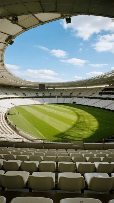 空旷体育场 绿茵如画图片