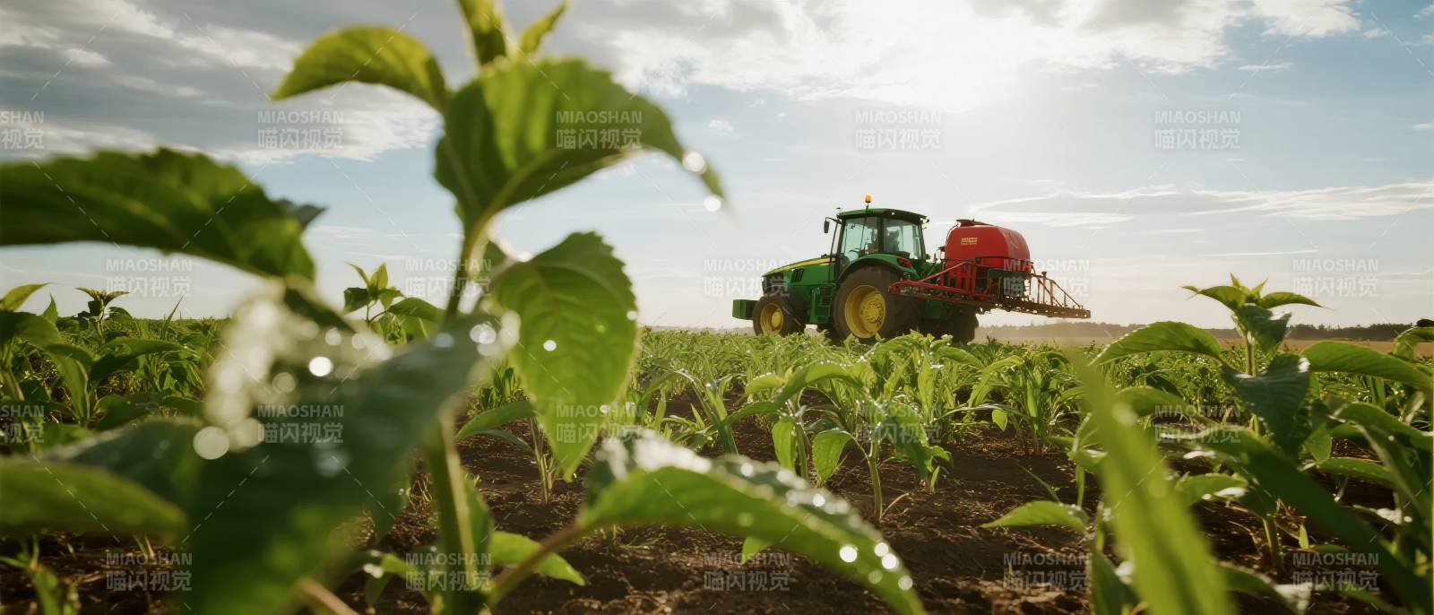 田园耕作景象图片