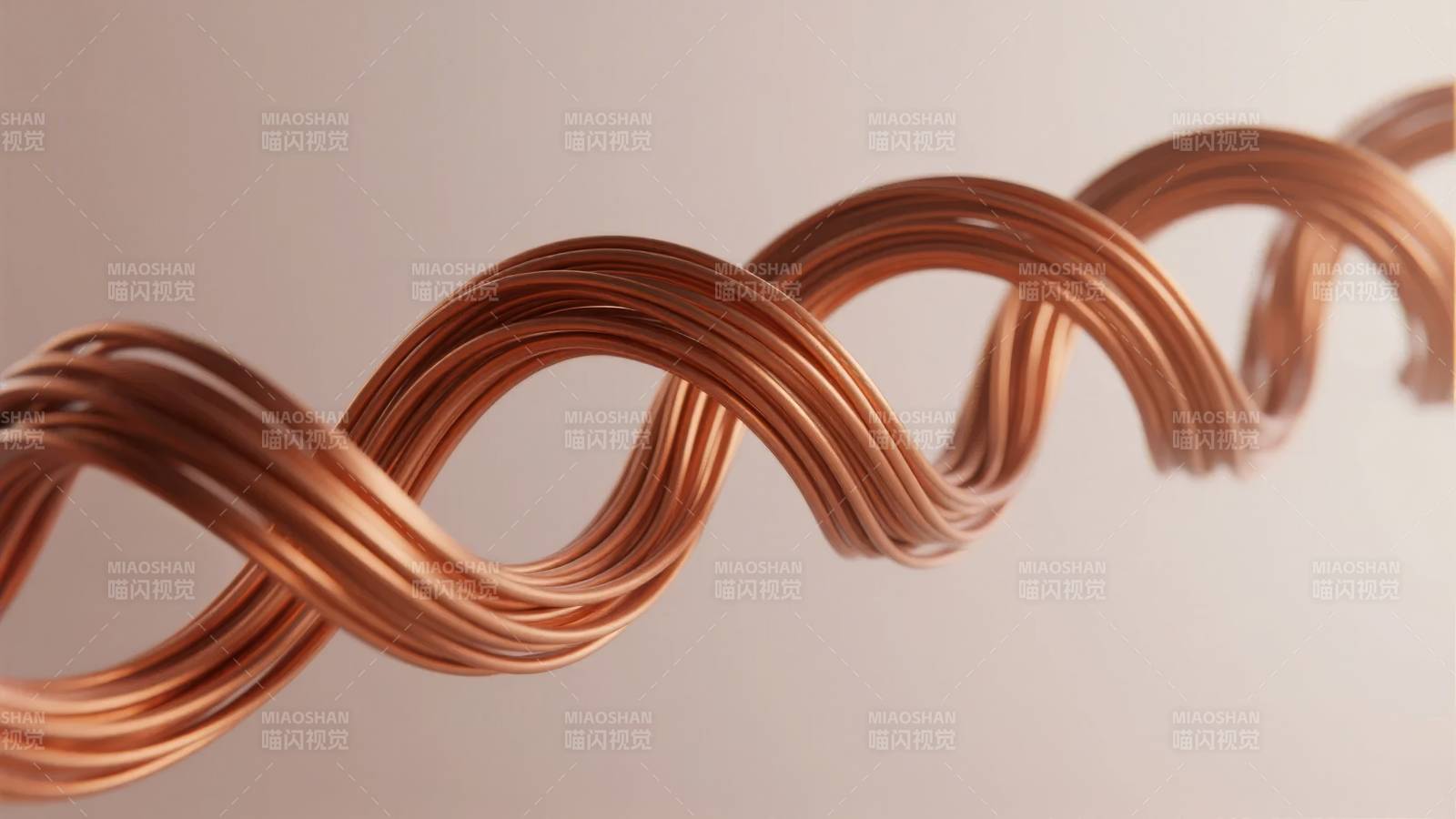 铜线螺旋特写图片
