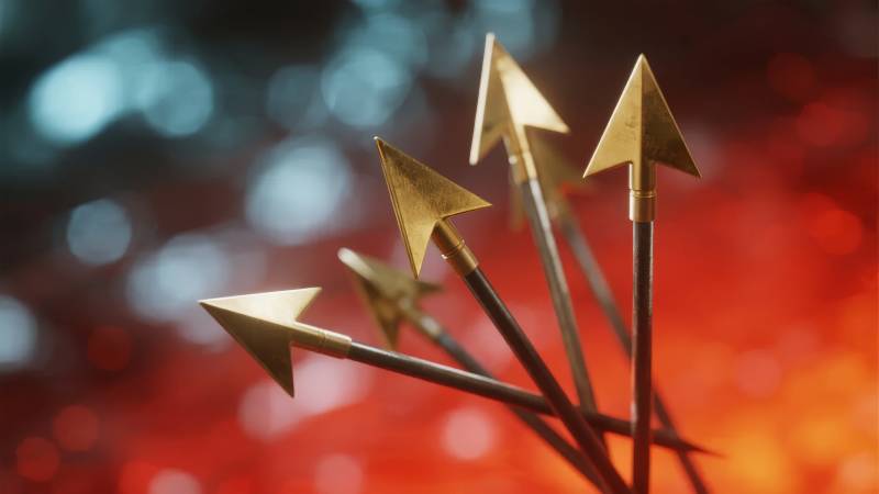 金色箭头指向未来图片