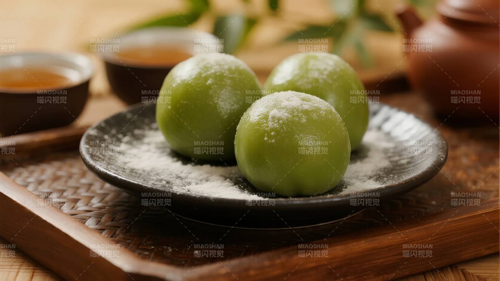 青团茶香伴春意图片