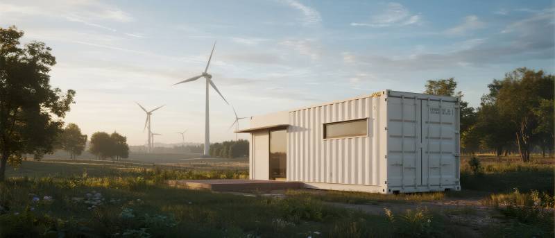 集装箱风车屋图片