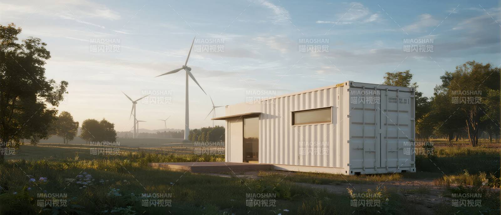集装箱风车屋图片