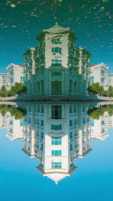 镜中倒影楼图片