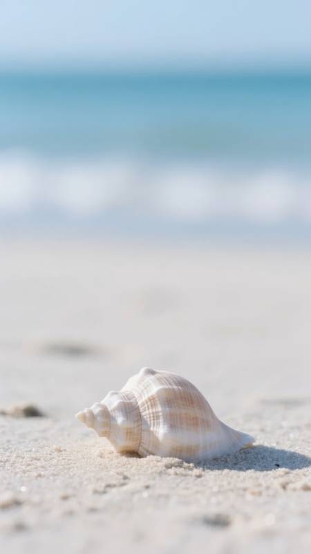 沙滩上的贝壳图片