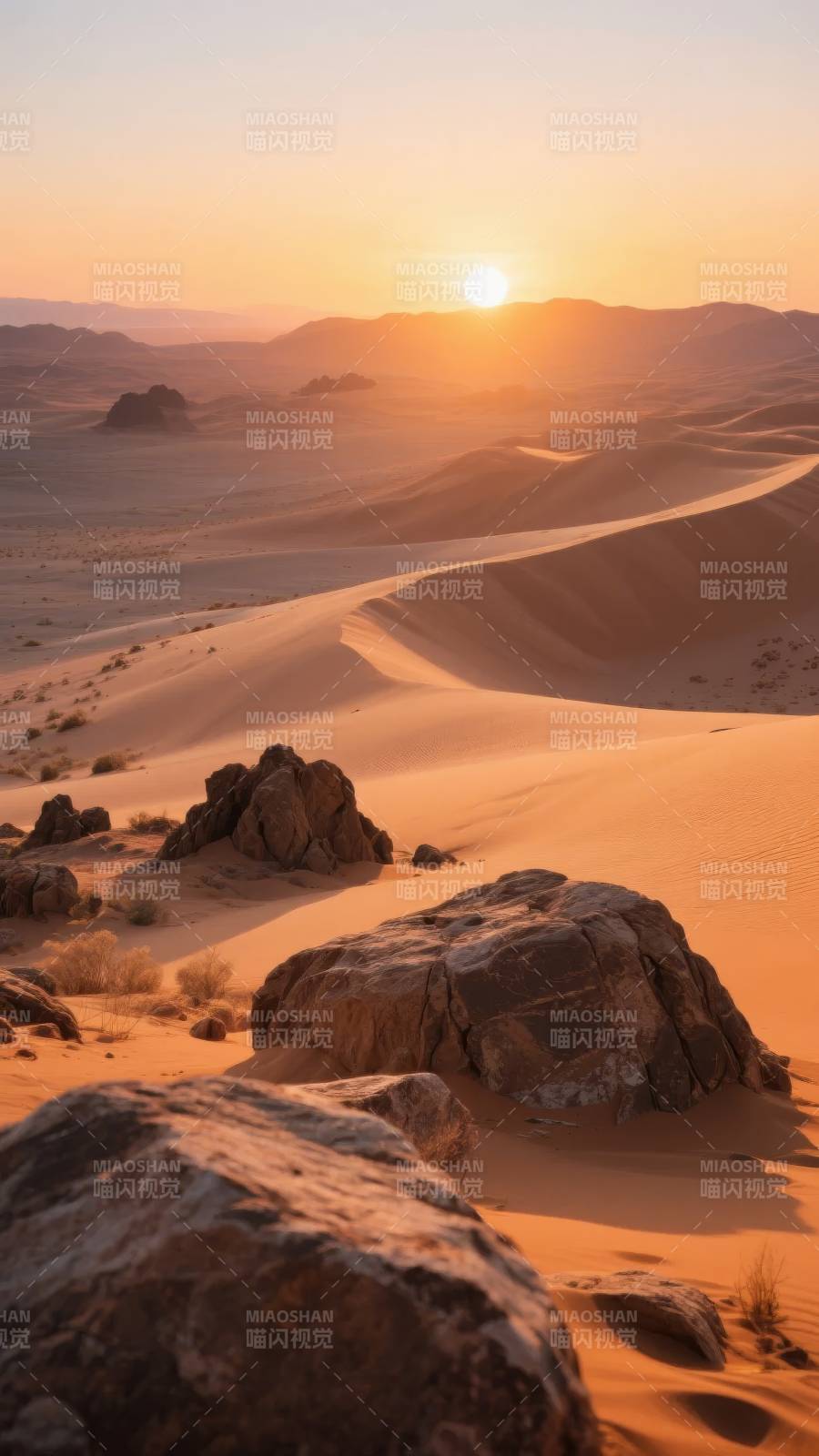 沙漠日落图片
