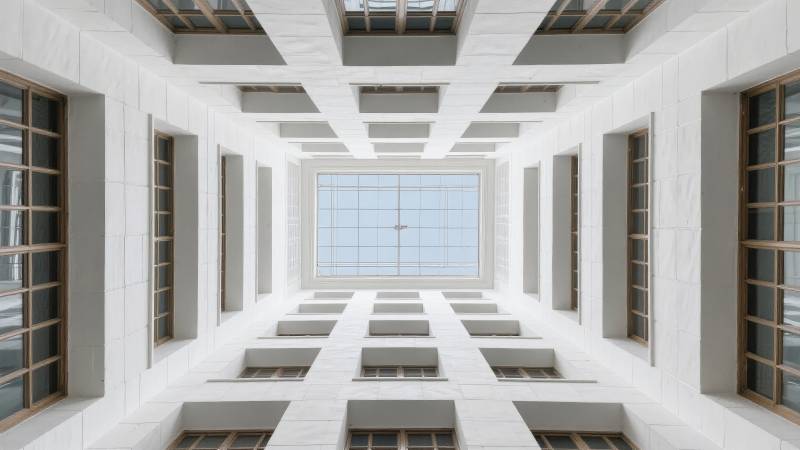 现代建筑长廊图片