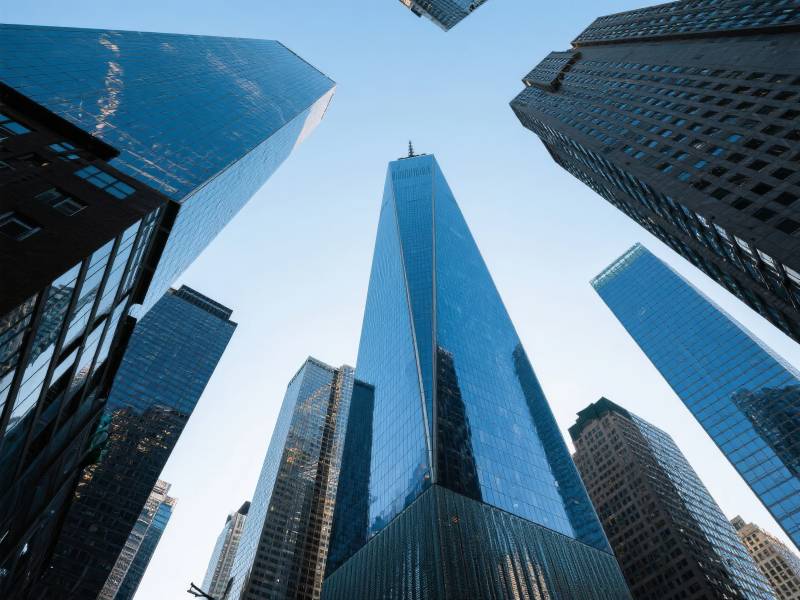 摩天大楼仰视图图片