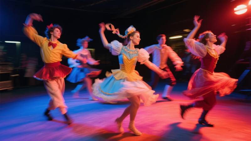 芭蕾舞者翩翩起舞图片