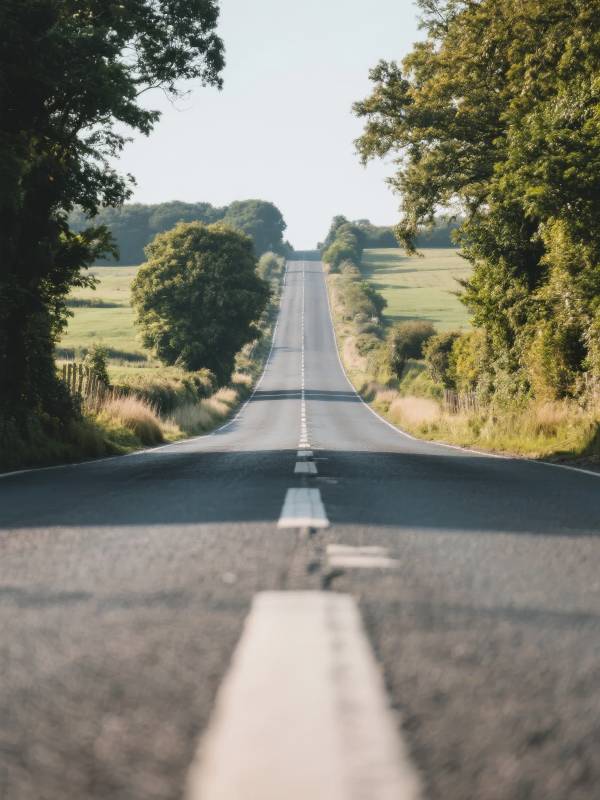 乡间公路延伸远方图片