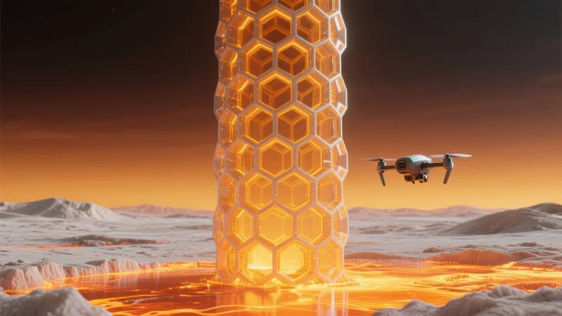 蜂巢塔与无人机图片