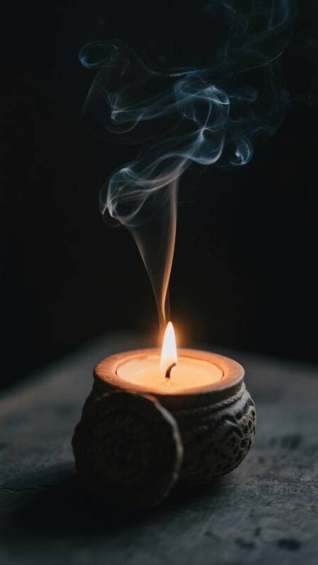 烛火轻烟袅袅图片