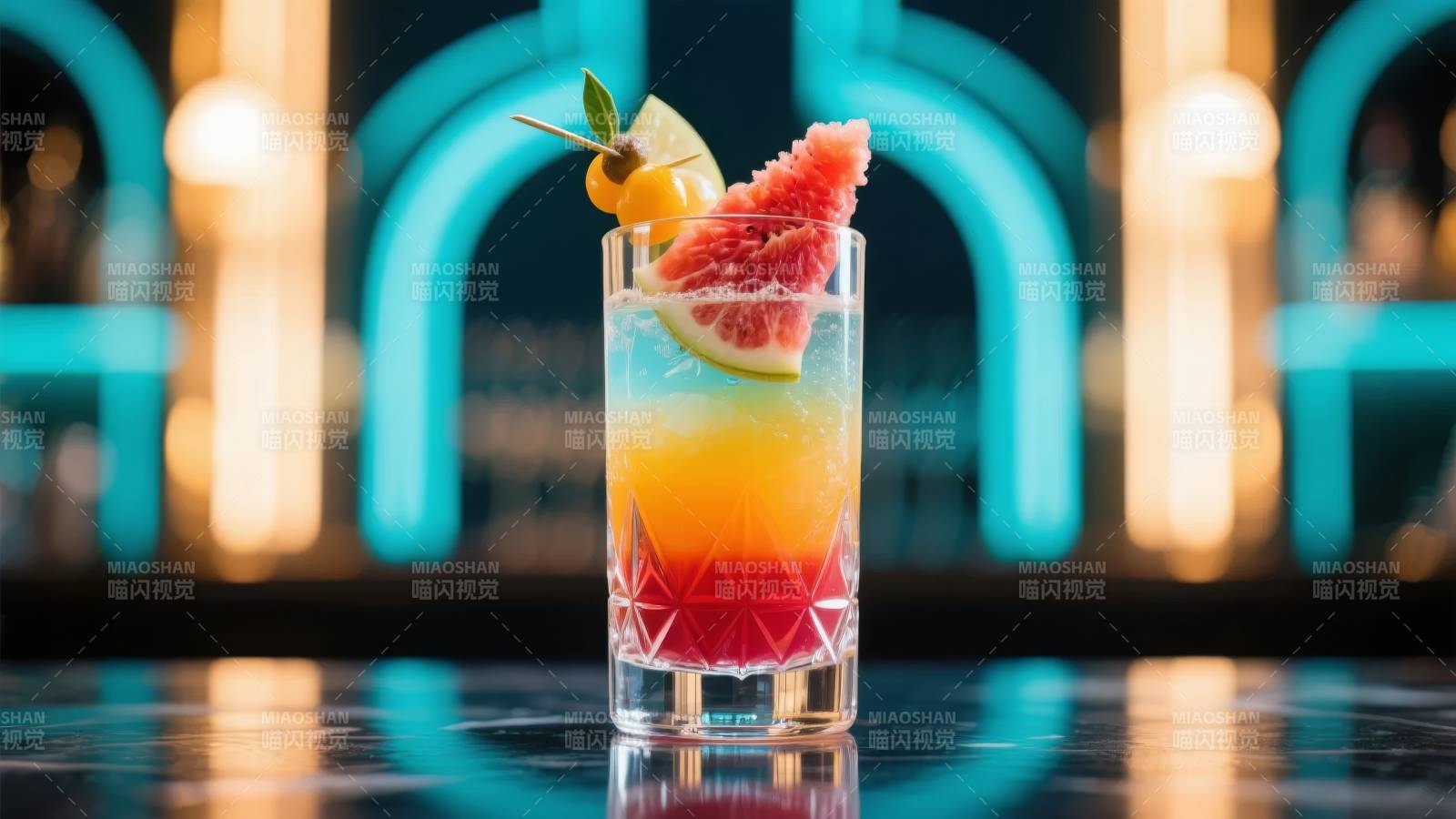 色彩斑斓的鸡尾酒图片