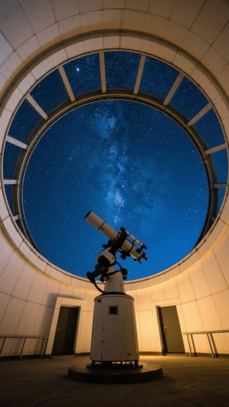 星空下的天文台图片