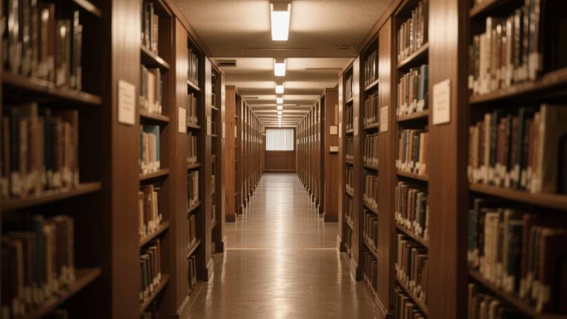 图书馆长廊图片