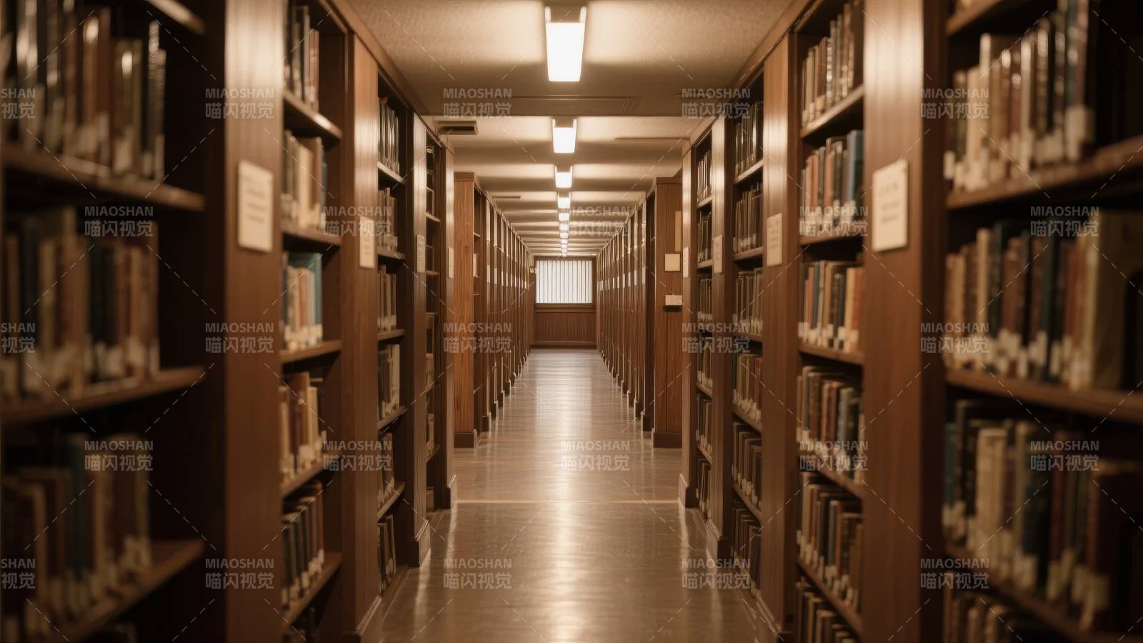 图书馆长廊图片