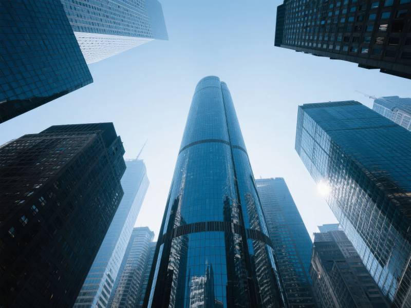 摩天大楼仰视图图片