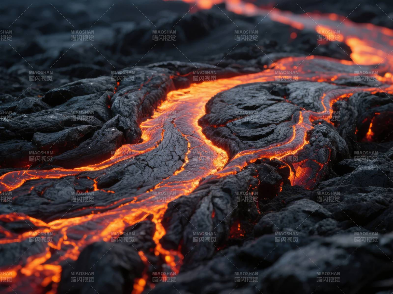 熔岩流淌的大地图片