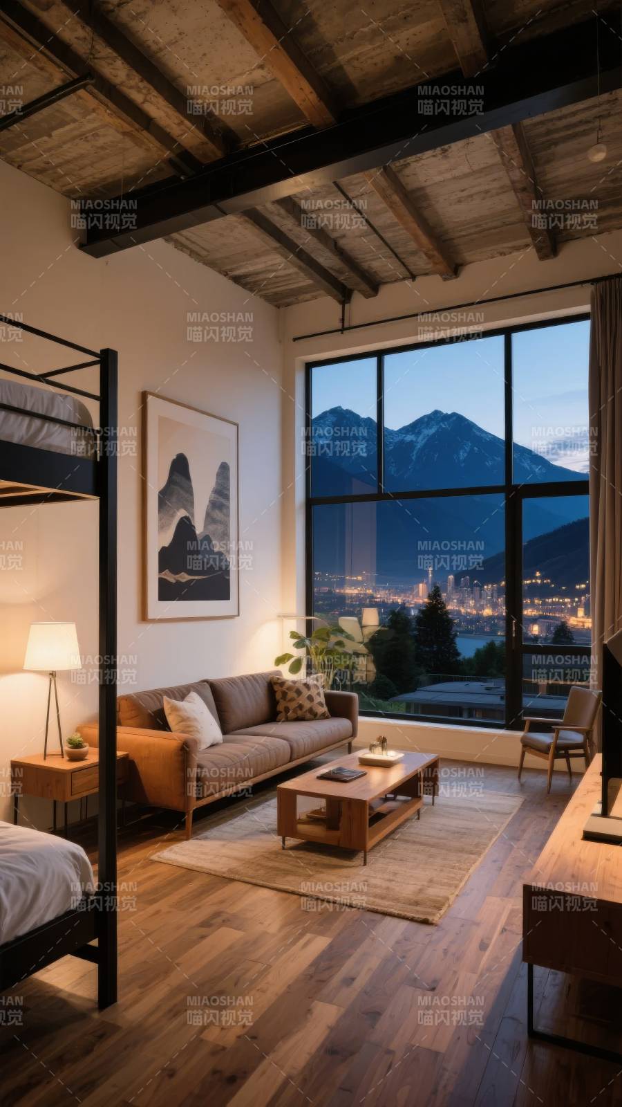 山景公寓夜景图片