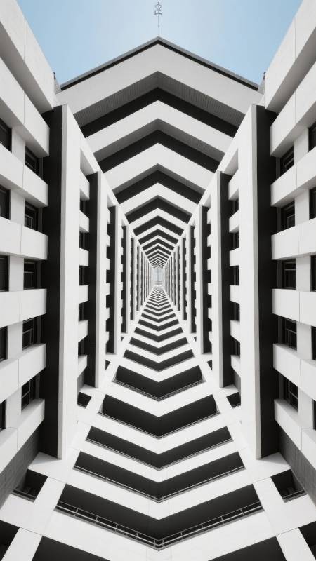几何建筑的视觉迷宫图片