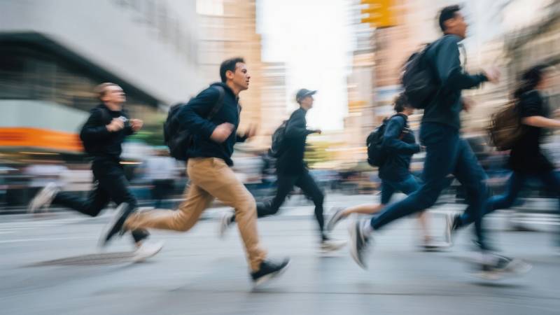 城市奔跑者图片