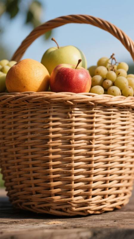 果篮满溢秋日香图片